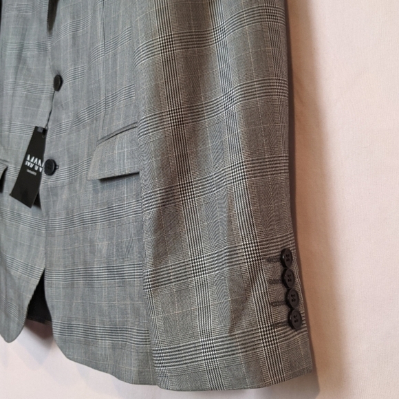 Boohoo Man Gray Skinny Fit Suit Jacket size  40 - Picture 2 of 8